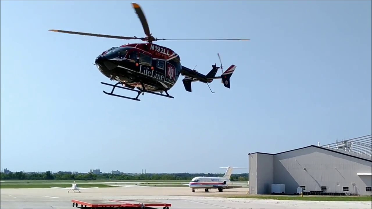 IU Health LifeLine EC145 Takeoff