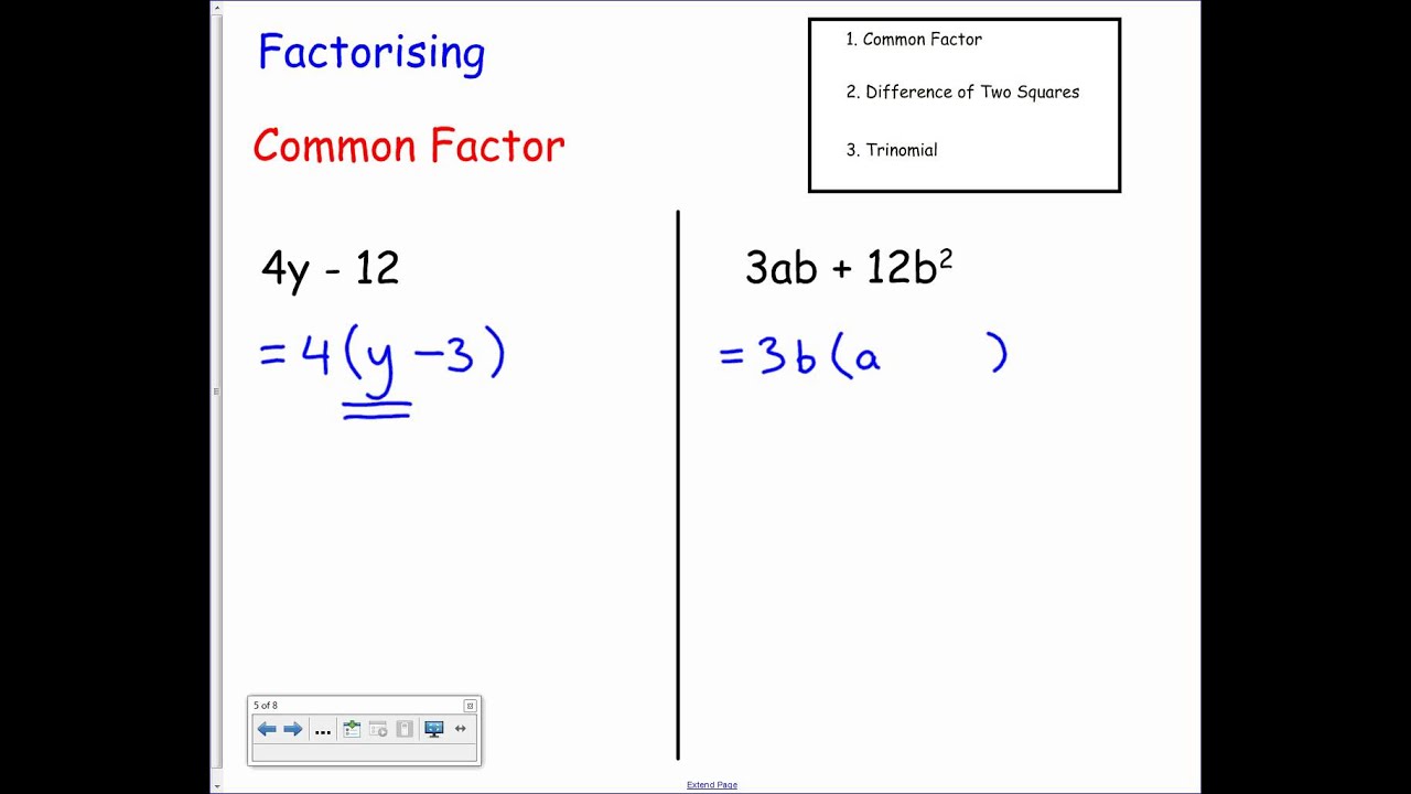 National 5 - Expressions & Formulae Revision 1 - Expanding Brackets & Factorising
