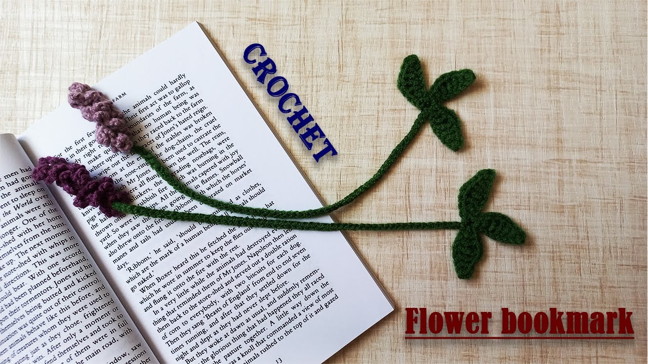 lavender flower bookmark crochet | cute & easy crochet bookmark