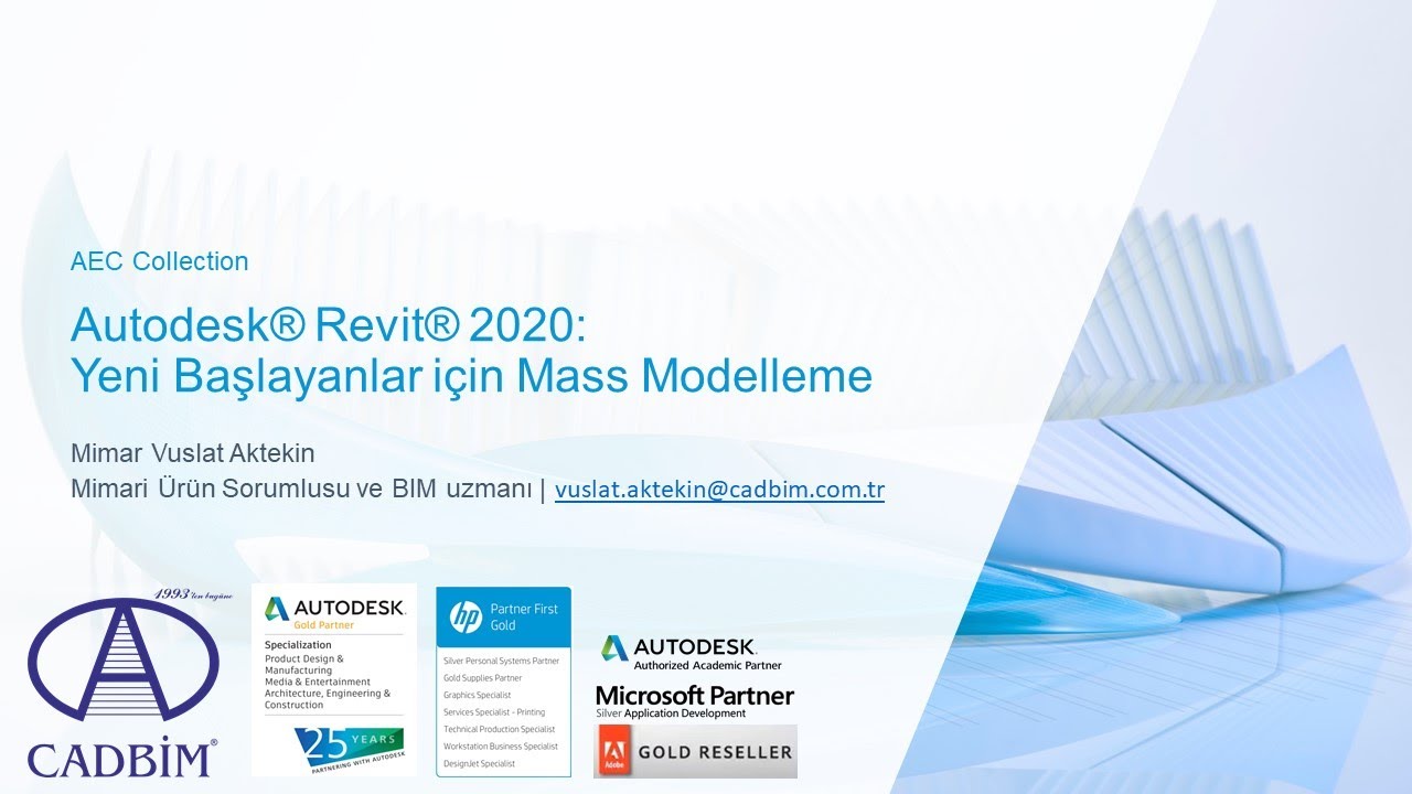 Autodesk® Revit® 2020: Yeni Başlayanlar için Mass Modelleme