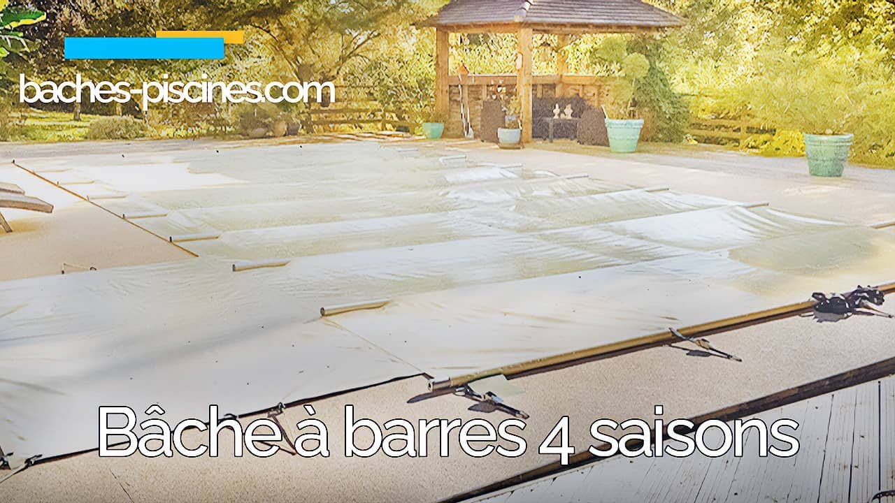Bâche à barres pour piscine : couverture piscine de sécurité