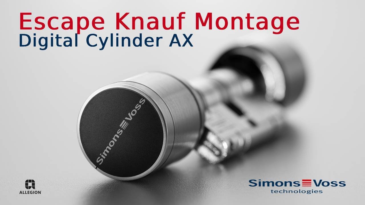 Digital Cylinder AX: Escape Knauf Montage des Schlie&szlig;zylinders