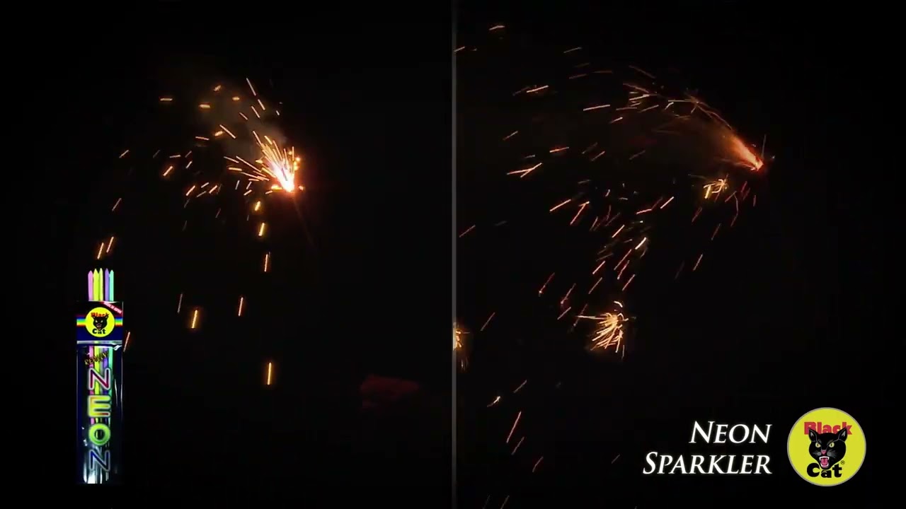 Neon Sparkler by Black Cat Fireworks