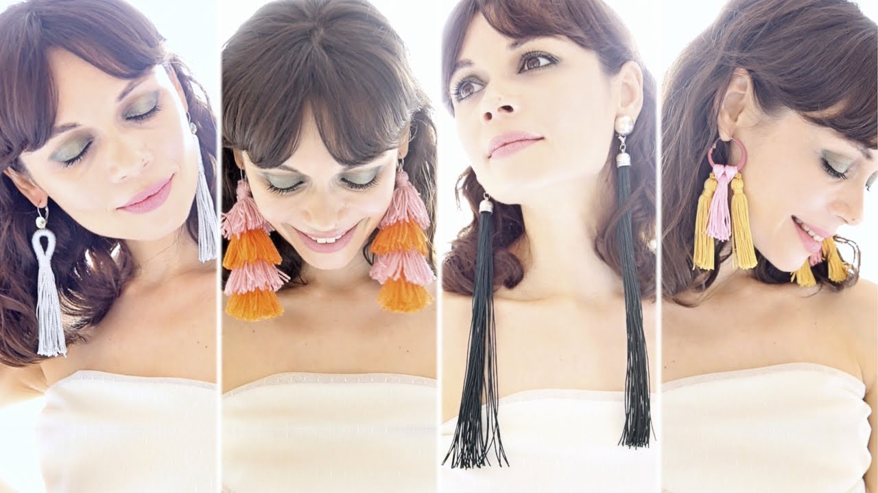 Cómo hacer pendientes de borla de pasarela (DIY tassel earrings): Ungaro, De La Renta, Desigual...