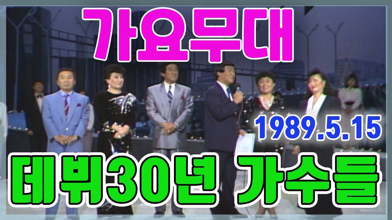 가요무대 데뷔30년가수와 함께 / 남일해 한명숙 현미 이한필 최양숙 [가요힛트쏭] KBS 1989.5.15 방송