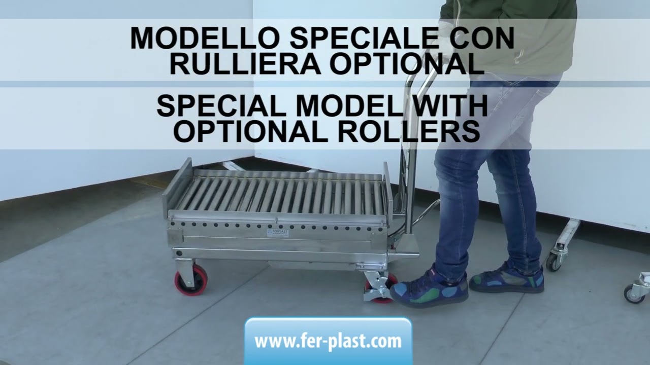 Piattaforma carrellata in inox mod. FPH LX30S - www.fer-plast.com