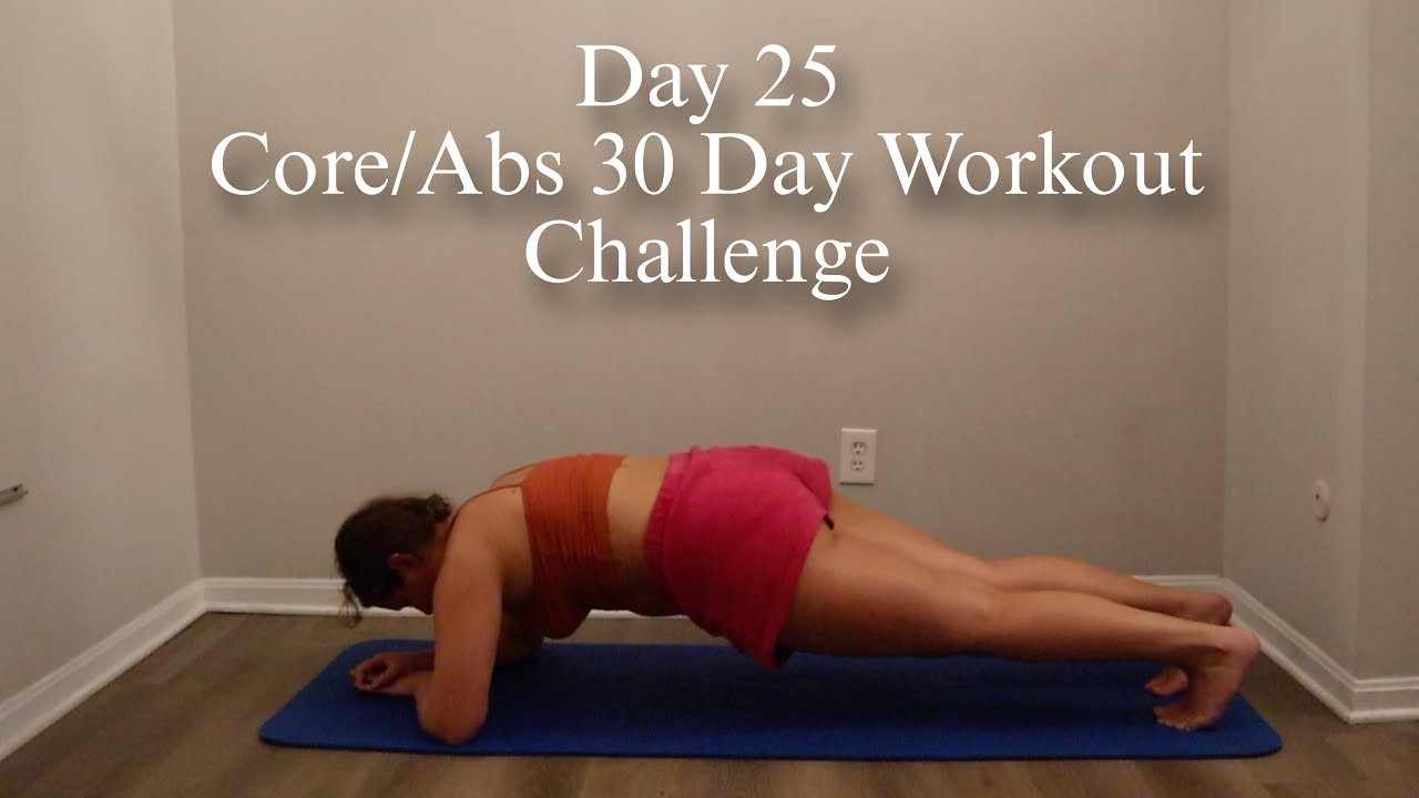Day 25 Core and Abs 30 Day Workout Challenge - 13 Mins Pilates and Body Weight At Home No Equipment