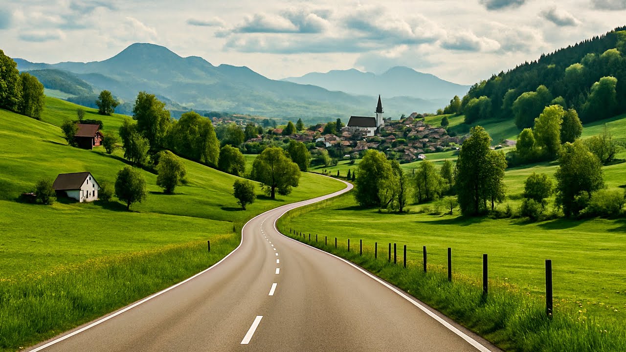 Driving Across Eastern Switzerland🇨🇭✨ Rolling Hills, Forest Roads, Alpine Views & Road Sounds 🚗 🫶