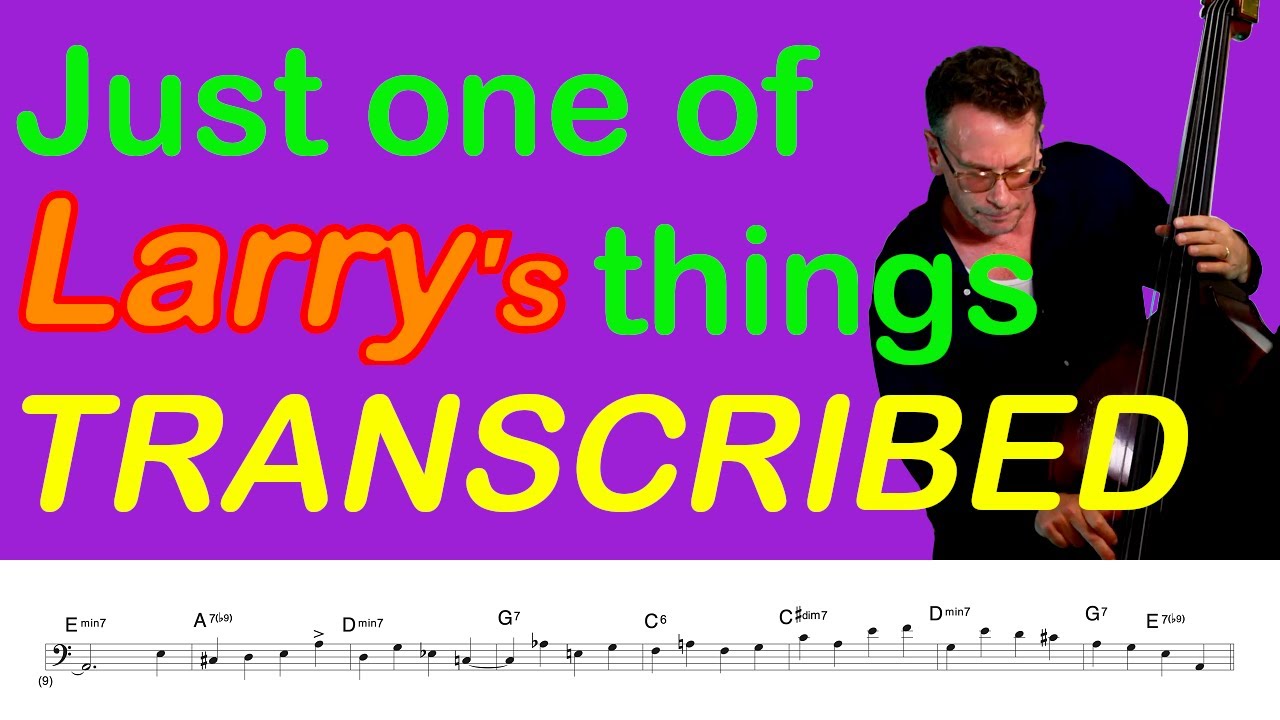 Larry Grenadier's walking bass solo on Just One Of Those Things (live at Emmet's Place)