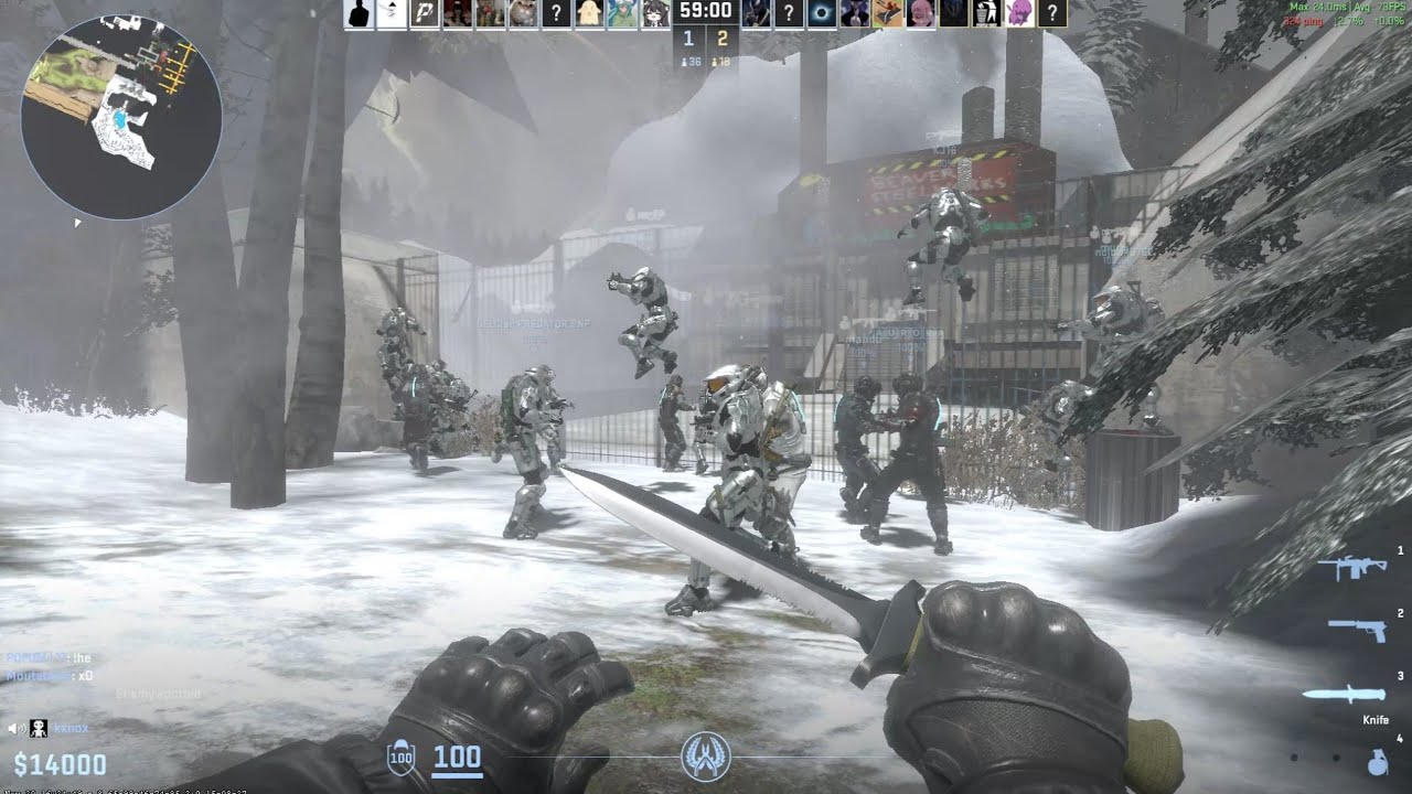 CS2: Zombie Escape Mod | Map: Santassination (Part 1) | on GFL Clan