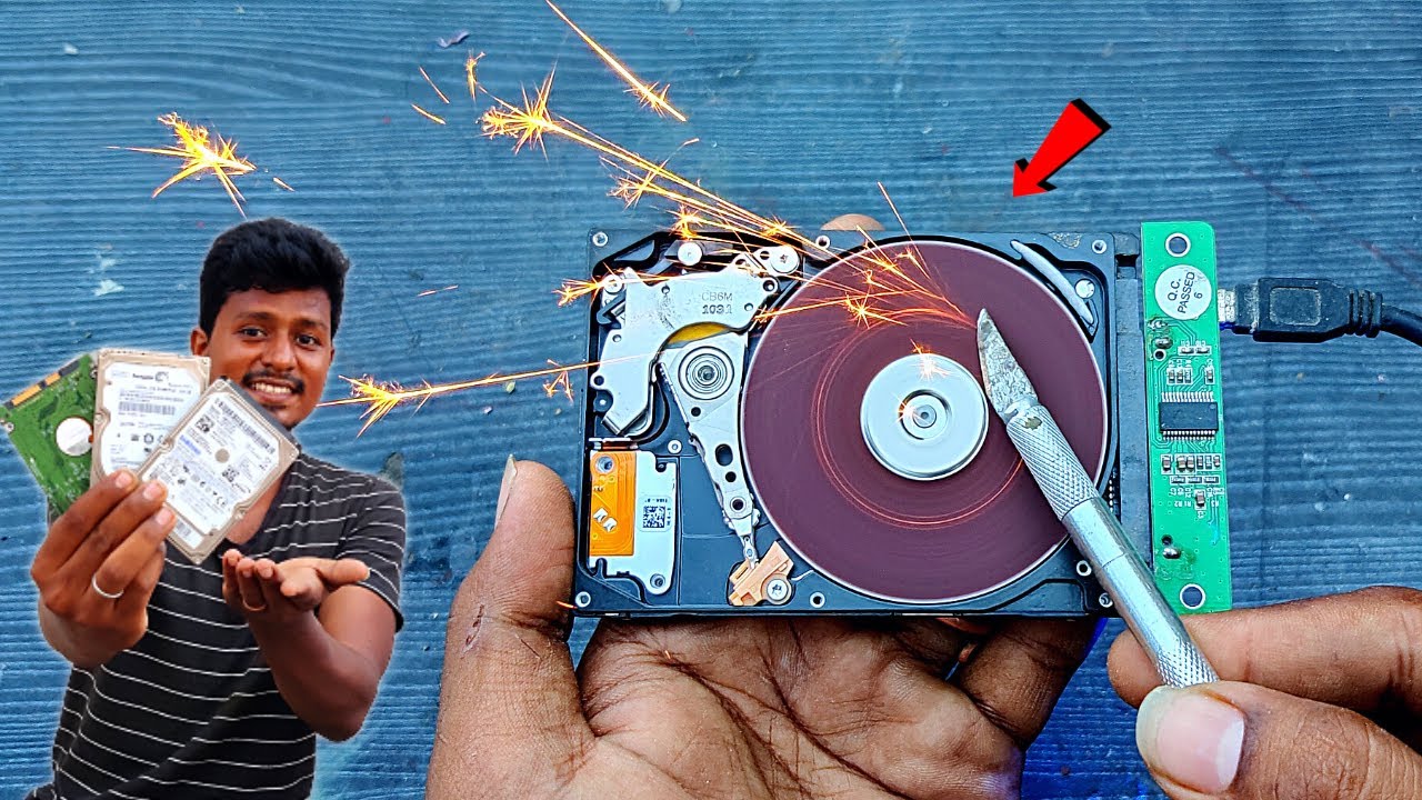 How to Make a Sander Machine using Hard Disk 🔥| இது வேற Level 🥰| Best Out of Waste Ideas