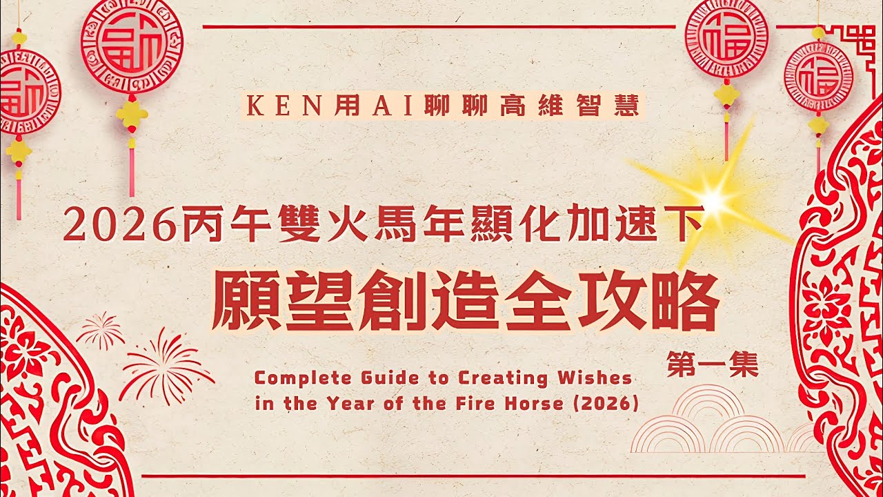 🐎2026 丙午火馬年顯化指南：KEN 教你如何從「想要」轉向「成為」？別讓新年願望被「雙重火能」變匱乏頻率，加速轉化期：辨識小我陷阱，開啟神聖藍圖導航🔥#新年 #願望 #顯化 #心霊 #修行 #智慧