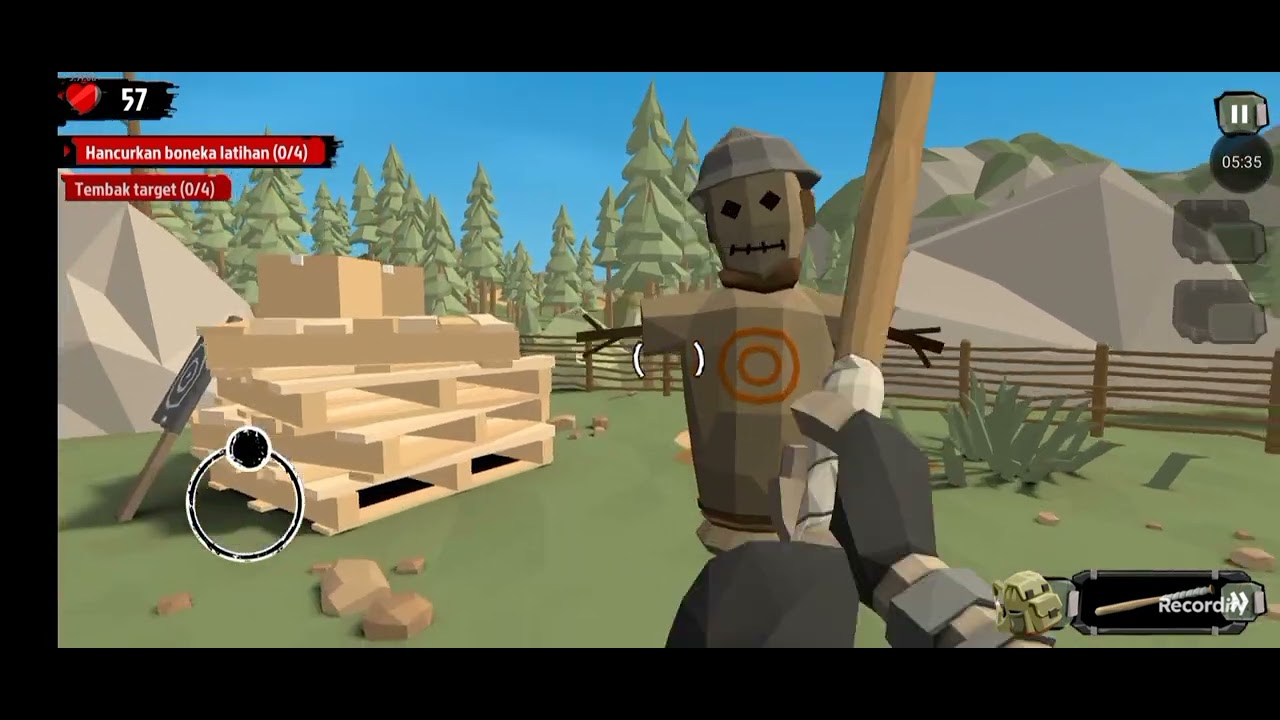 Aku nyobain game The Walking zombie 2 ternyata seru juga