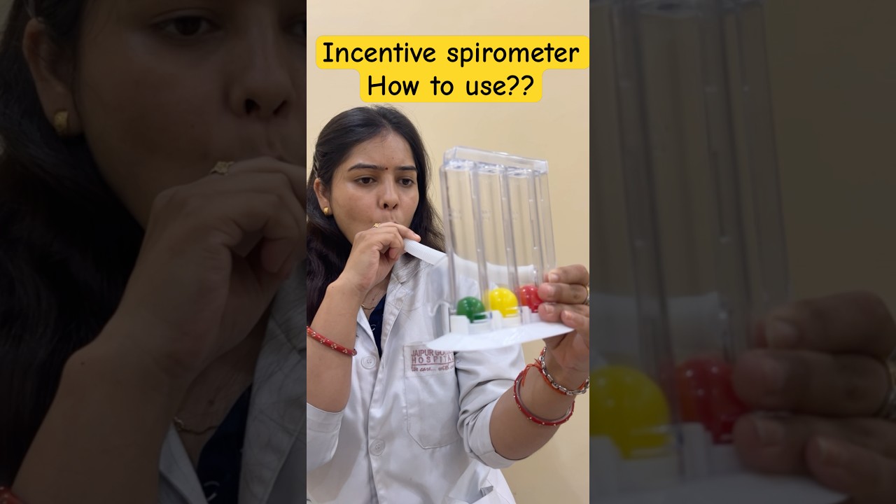 How to use incentive spirometer for your better lung health🫁#breathing #spirometry#fitness#physio