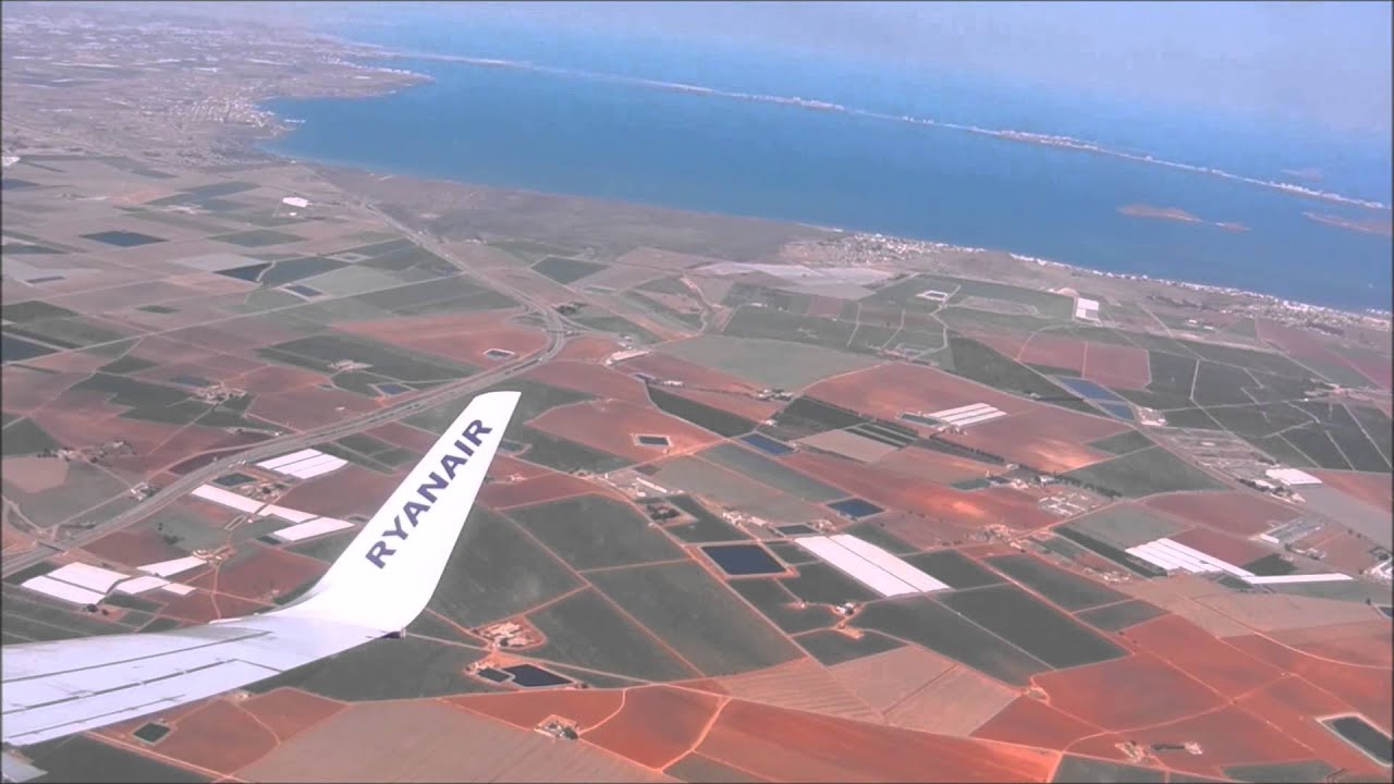 Murcia San Javier scenic approach and landing .STEADY.
