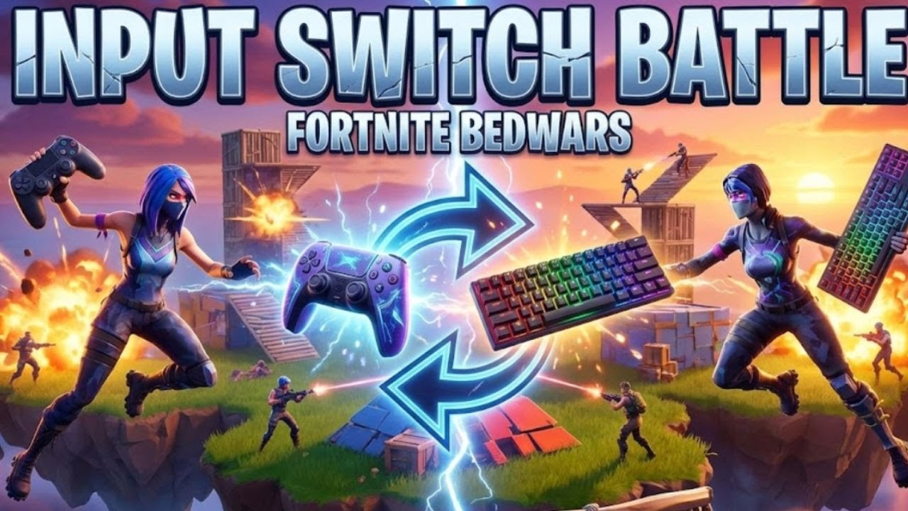 WIR MUSSTEN TAUSCHEN! 😱 Input Switch Battle in Fortnite Bedwars 🎮🔄⌨️