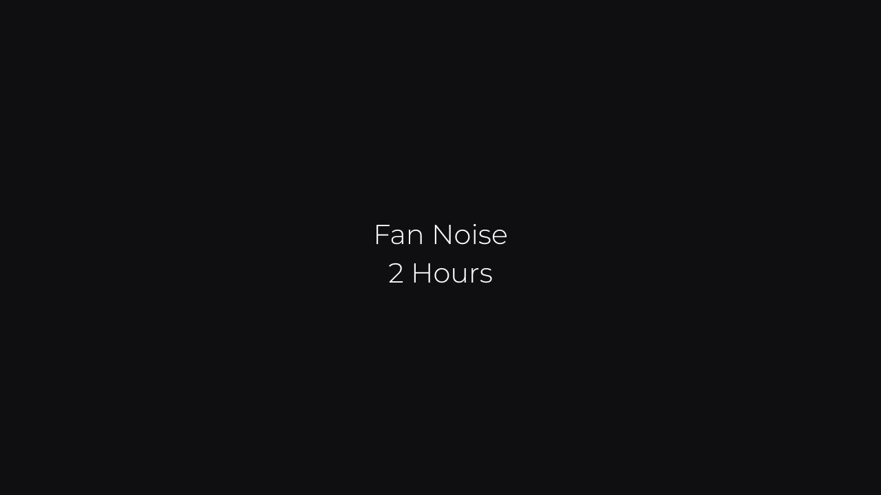 Fan Noise for Deep Sleep – 2 Hours | Black Screen | No Music