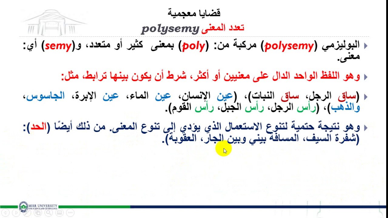 أ.د/ أحمد عادل: قضايا معجمية