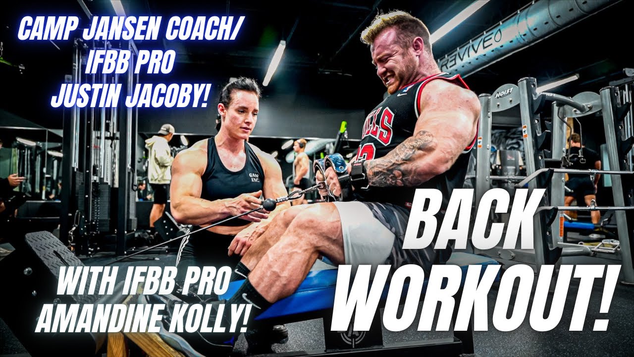 CAMP JANSEN COACH/IFBB PRO JUSTIN JACOBY TRAINS BACK WITH IFBB PRO AMANDINE KOLLY!