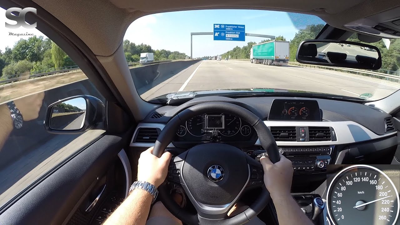 BMW 316d (2016) on German Autobahn - POV Top Speed Drive