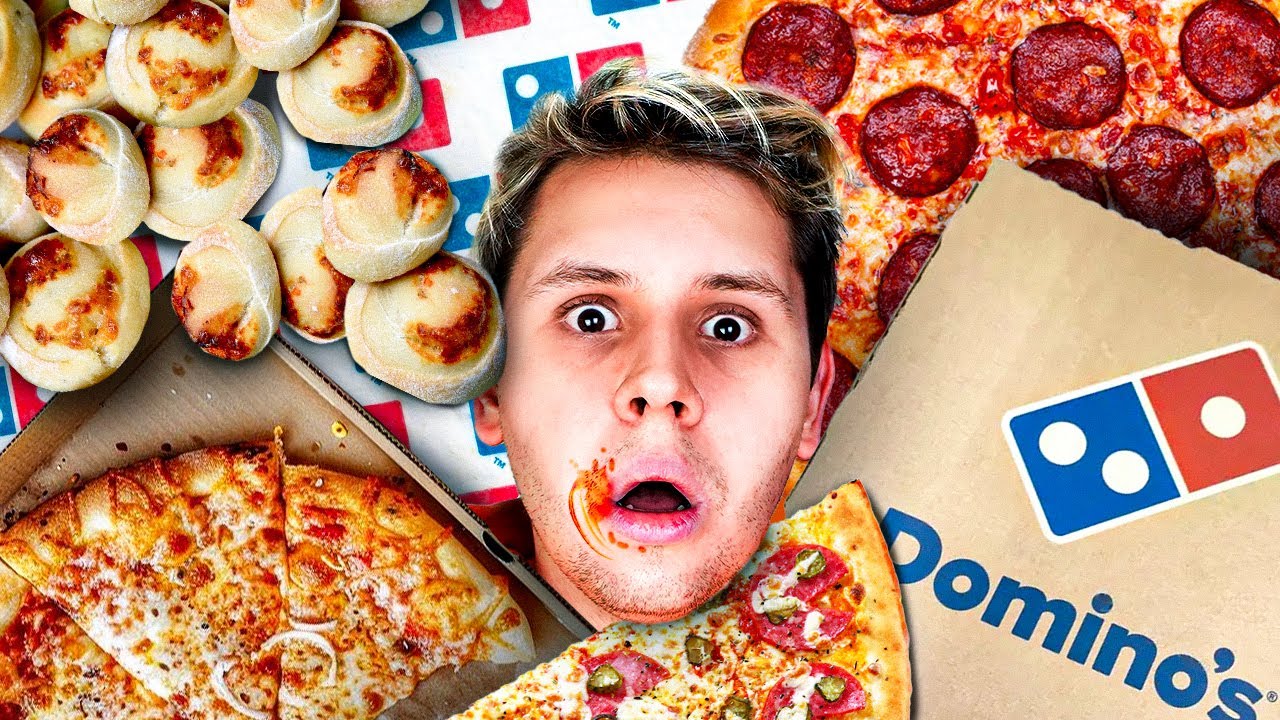 Schaffe ich 10 Pizzen?😰24 STUNDEN nur DOMINO’S Pizza ESSEN!🍕