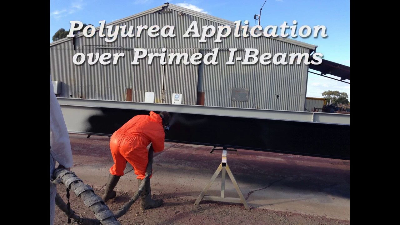 Polyurea Spraying of Steel I-Beams for a Desalination Plant
