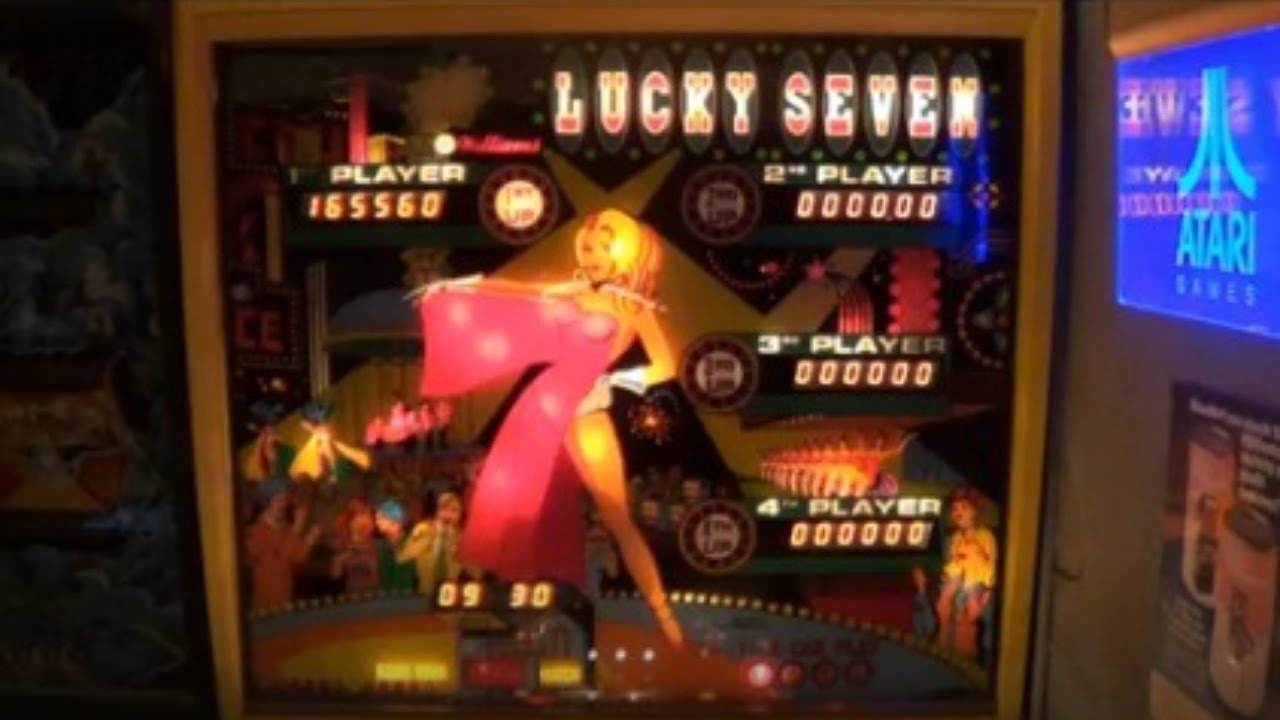 LUCKY SEVEN PINBALL MACHINE 1978 - BY WILLIAMS OWNED SINCE 1980