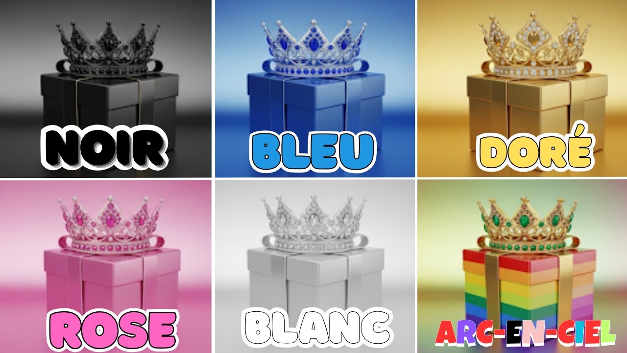 Choisis Ton Cadeau 🎁🖤💙💛💖🤍🌈 – Une de ces 6 est Mauvaise... Peux-Tu l'Éviter? 😱