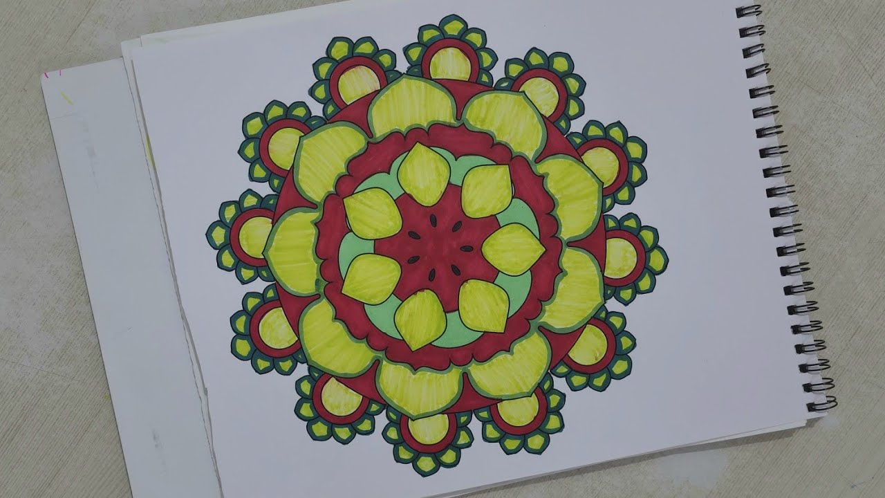 🍉 Mandala coloring 🍉 | S8 |@ColorWithMeOfficial24|#adultcoloring#mandala#shorts#viralshorts#trending