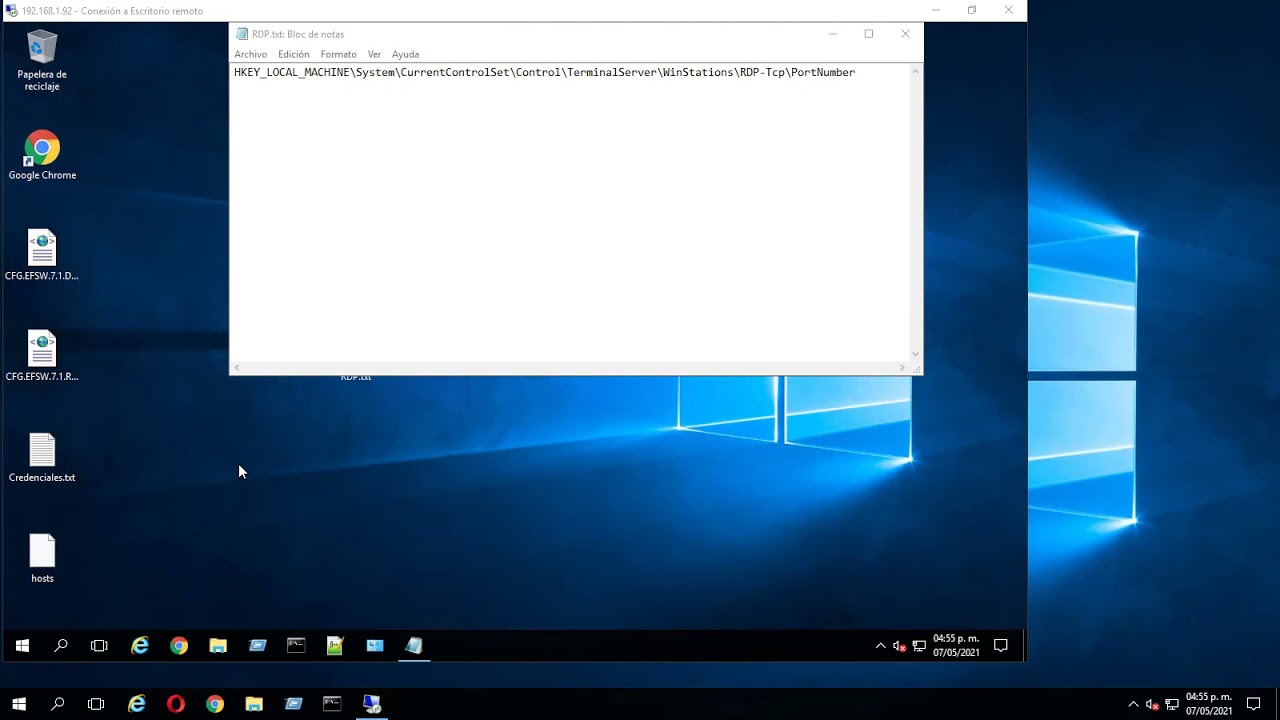 Como cambiar el puerto RDP (Escritorio Remoto) en Windows Server 2016 de forma local