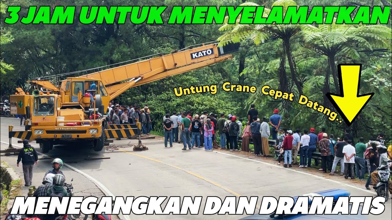 MIRIS !!! 3 JAM UNTUK MENYELAMATKAN, Evakuasi Truk Bawa Produk Unilever Dari Jurang Sitinjau Lauik
