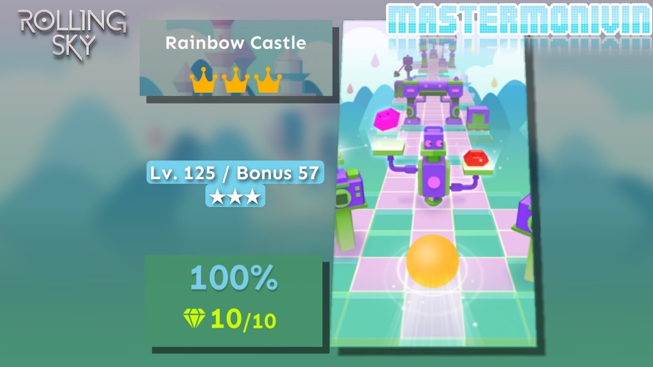 「Rolling Sky」Rainbow Castle | Bonus 57 ★★★ | MasterMonivin