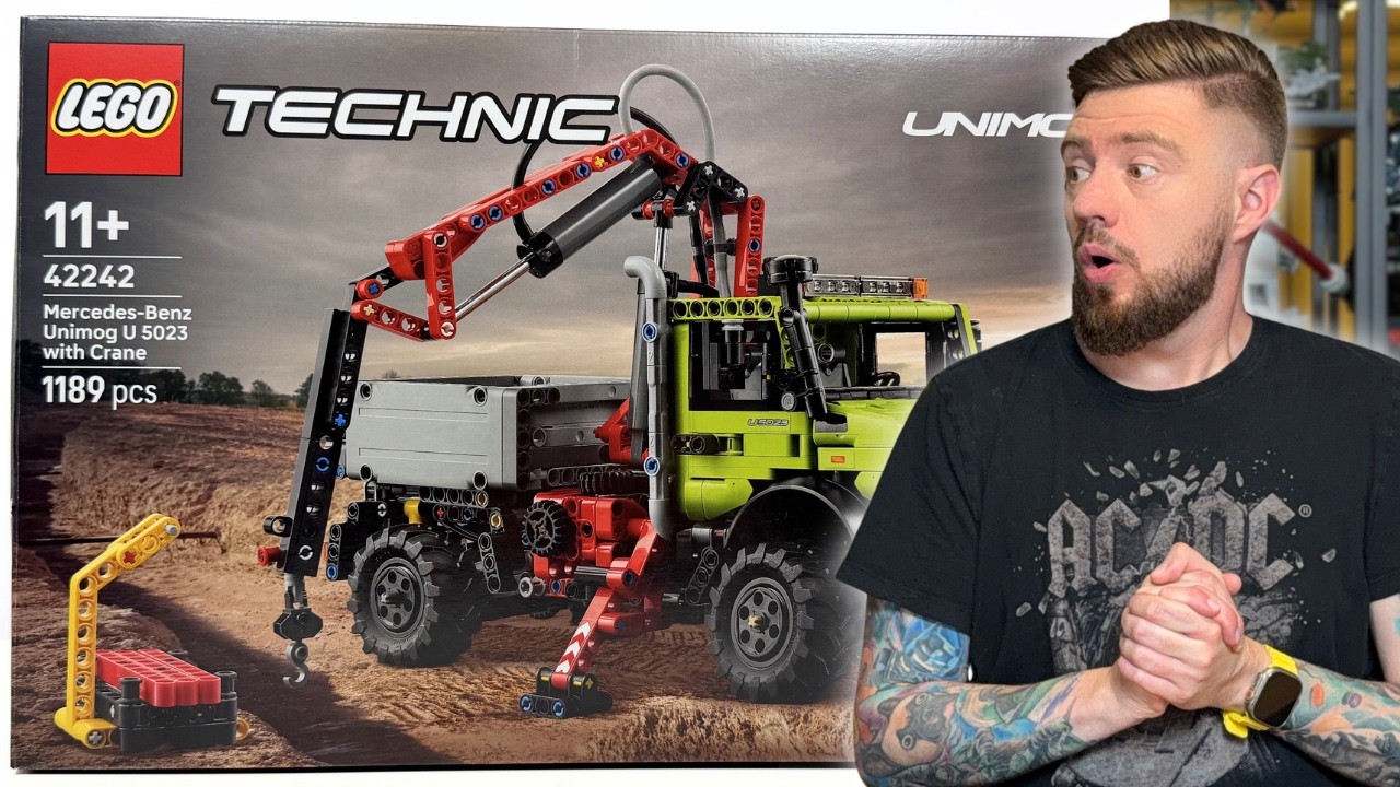 MERCEDES-BENZ UNIMOG U 5023 Z DŹWIGIEM 🏗️ LEGO TECHNIC 42242 RECENZJA