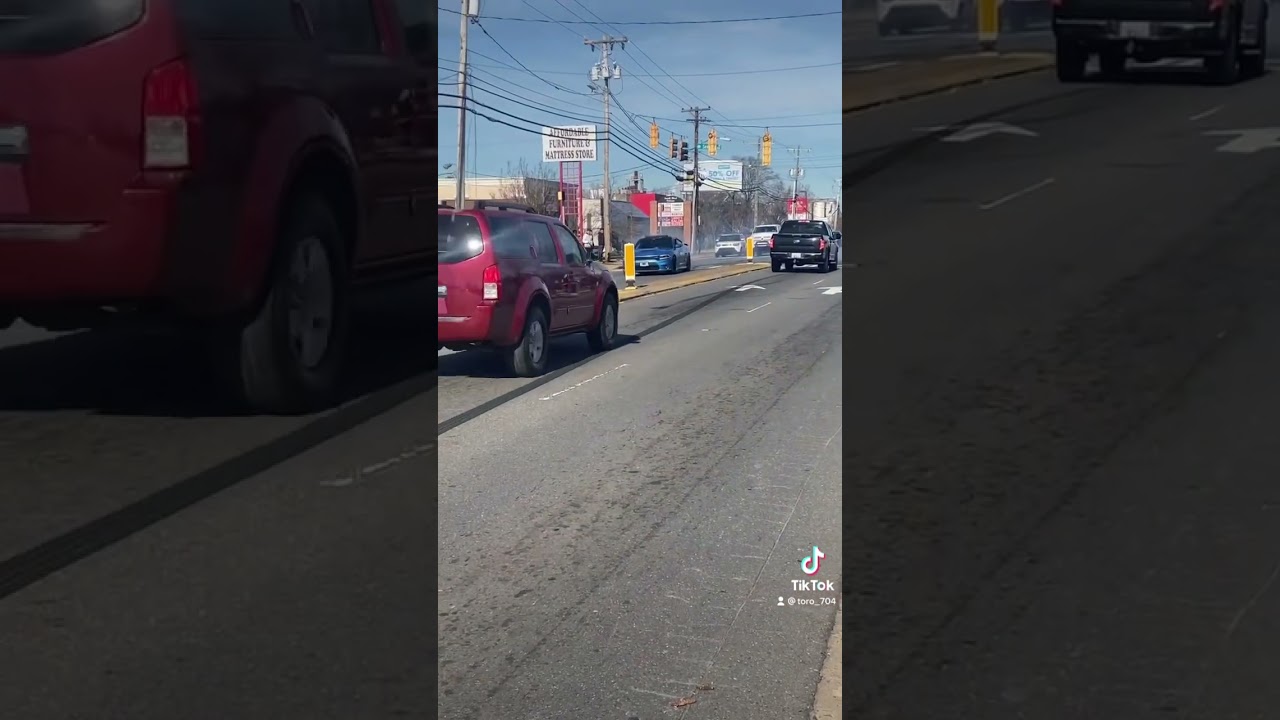 SCATPACK RUNS FROM POLICE AFTER DOING DONUTS IN THE STREET