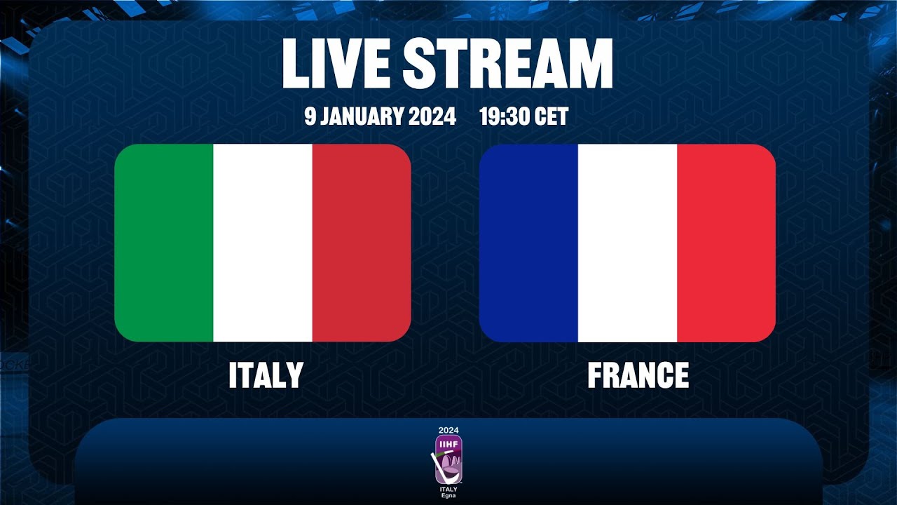 ITALY vs FRANCE - 2024 IIHF WW18 Division I, Group A, Egna, ITALY