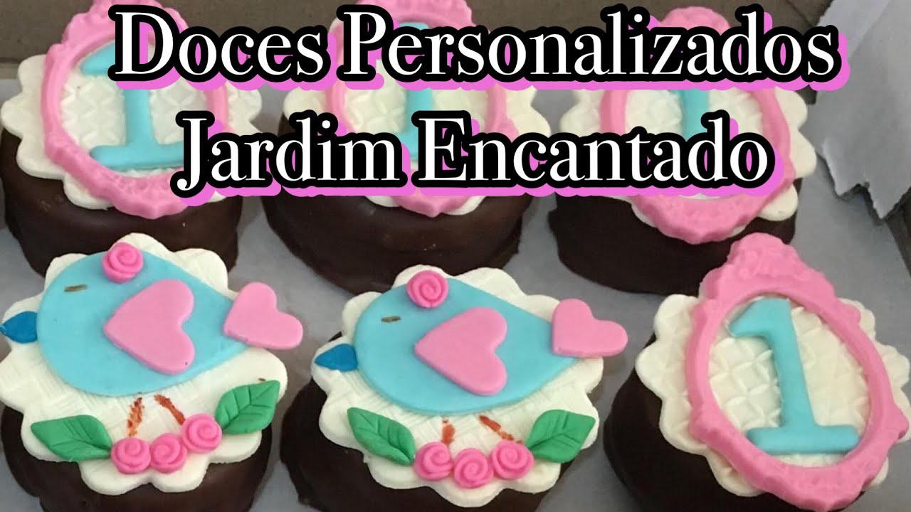 PERSONALIZANDO ALFAJOR TEMA JARDIM ENCANTADO - COM MASSA DE LEITE NINHO