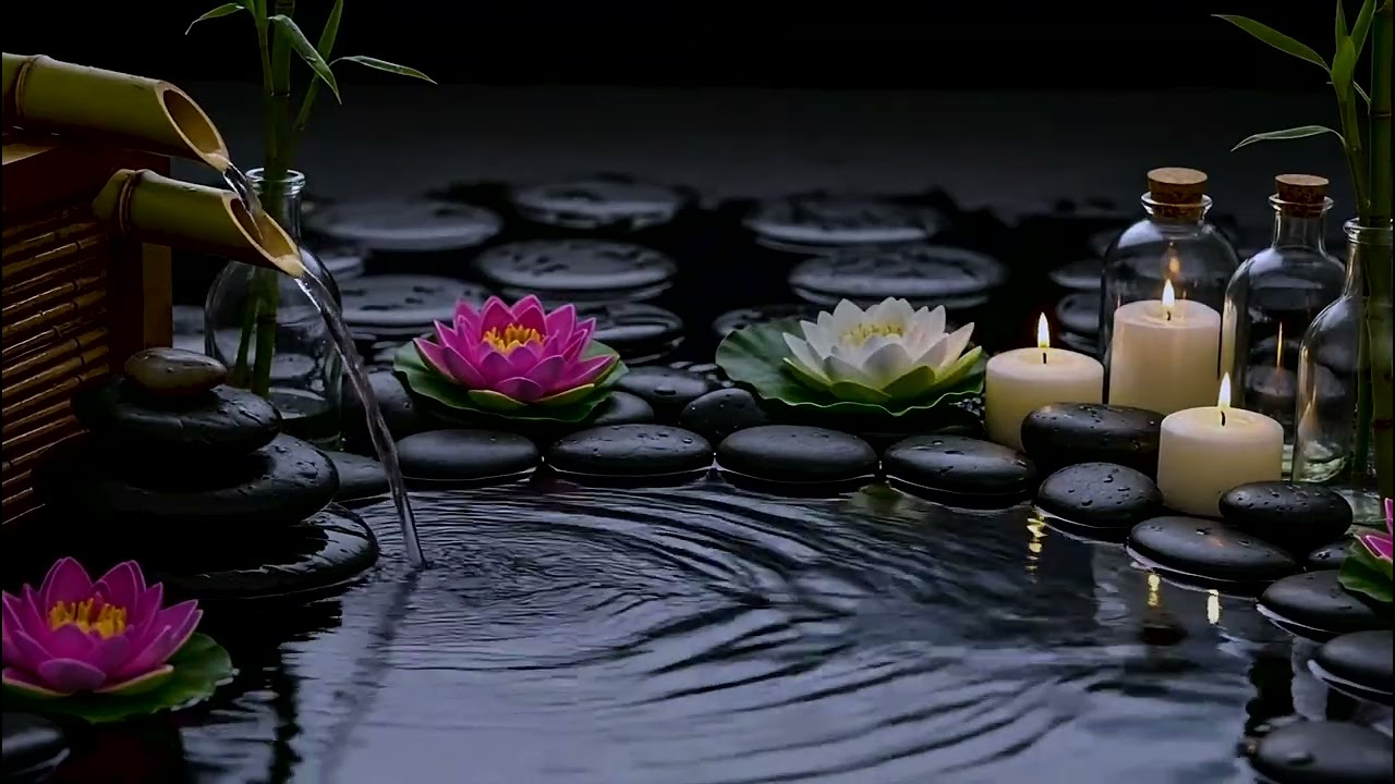 Slow Piano Music with Gentle Water Sounds for Deep Sleep, Stress Relief & Meditation