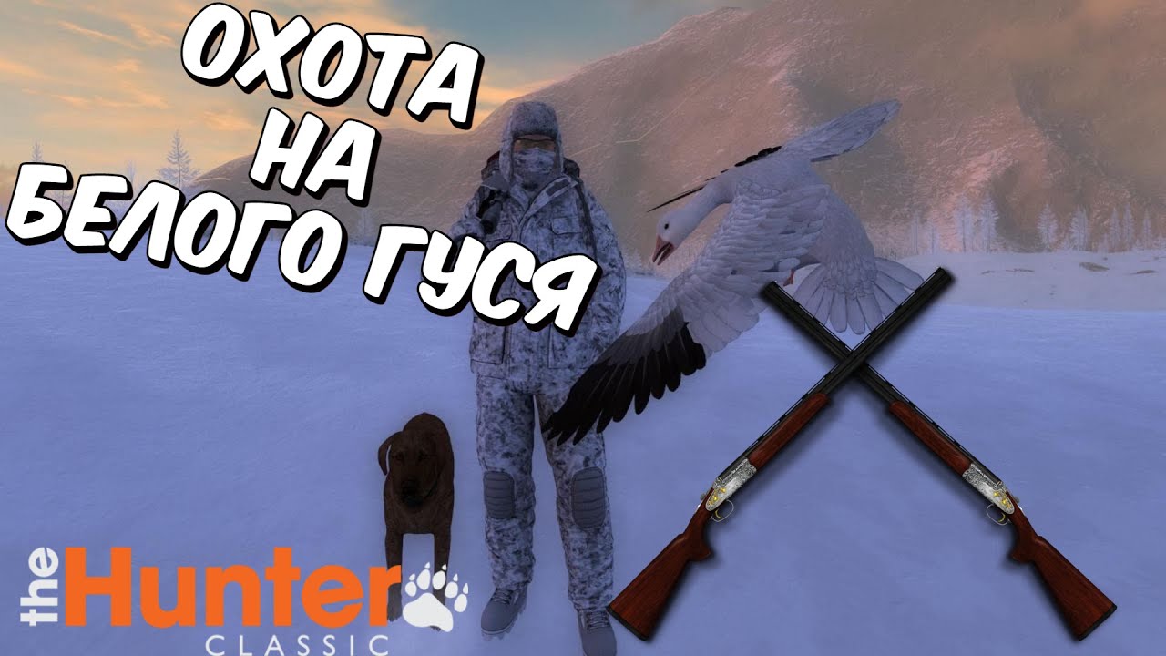 ОХОТА С  ДВУХСТВОЛЬНОГО РУЖЬЯ BLASER F3 НА БЕЛОГО ГУСЯ В theHunter Classic