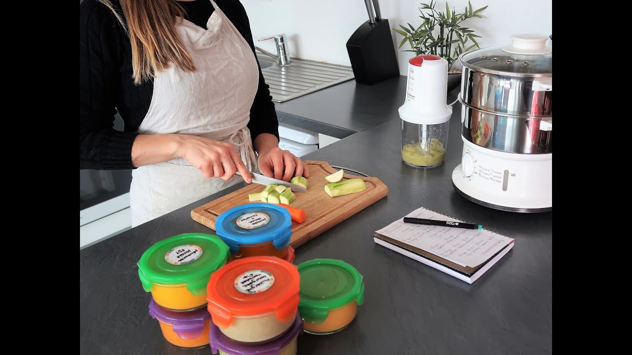 Diversification alimentaire | 1 semaine de PURÉES MAISON selon la méthode BATCH COOKING