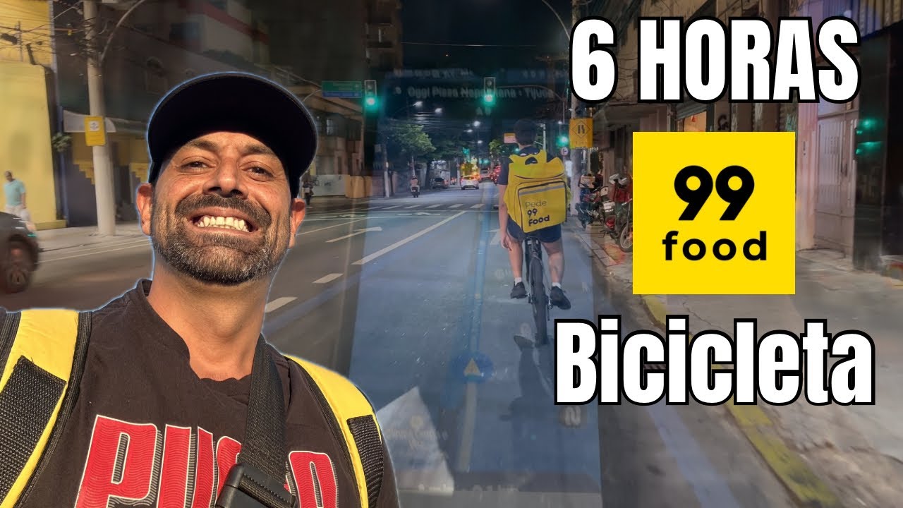 6 HORAS ENTREGANDO PELA 99FOOD DE BIKE | Sexta à Noite no Rio de Janeiro – muitos pedidos!!! 