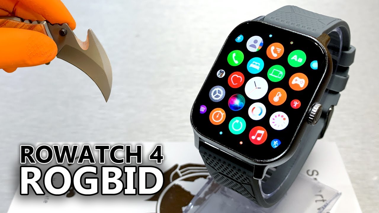 SPORT SmartWatch ROGBID Rowatch 4 2023 (IP67 Waterproof, 2.02 Display) Unboxing and Test - ASMR