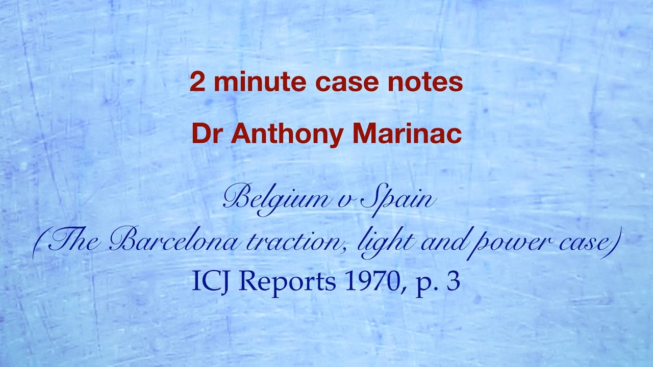 Бельгия против Испании (дело Barcelona Light, Traction and Power)