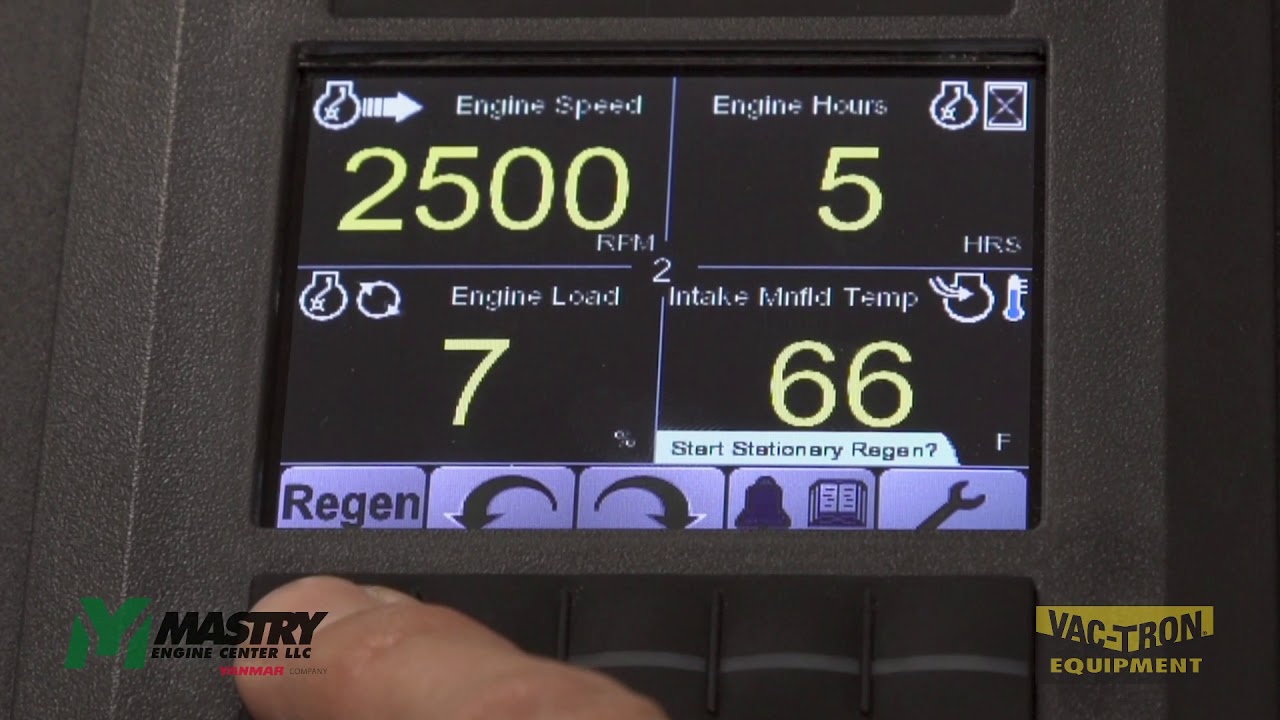Vac Tron Control Panel for Yanmar Diesel Units Training Regeneration V2