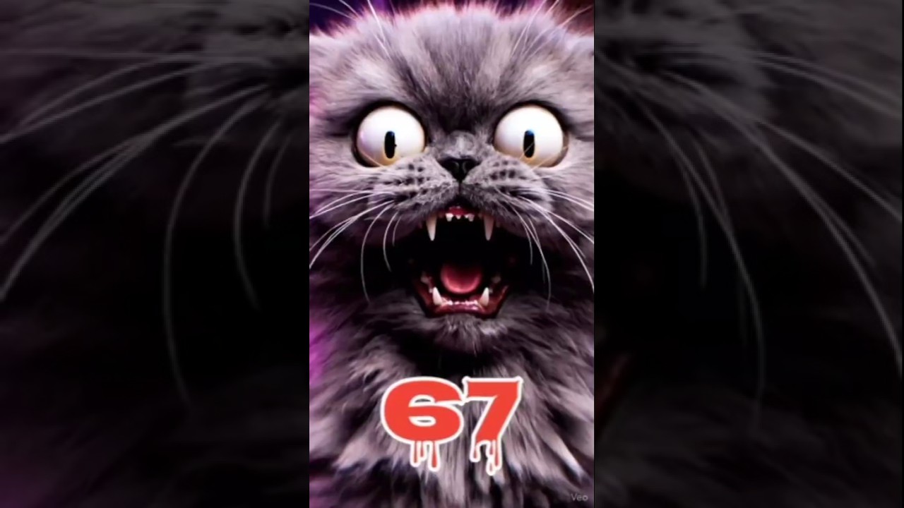 Cat Does 67 Meme 😹💥 - Brainrot Energy #67 #67meme #sixseven #trending