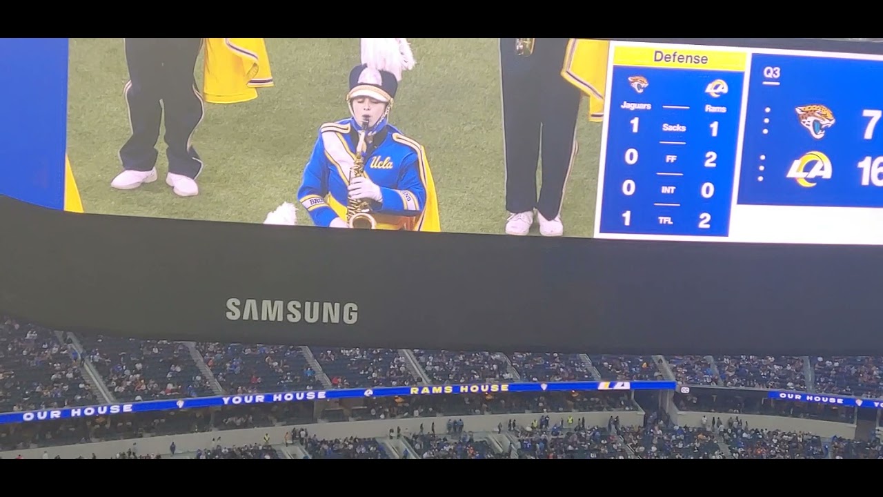 UCLA marching band at SOFI stadium 12/5/21