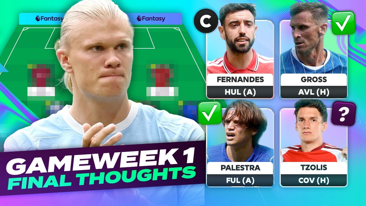 FPL Gameweek 1 Final Thoughts 🔥 No Haaland ❌ Tzolis time? ✅
