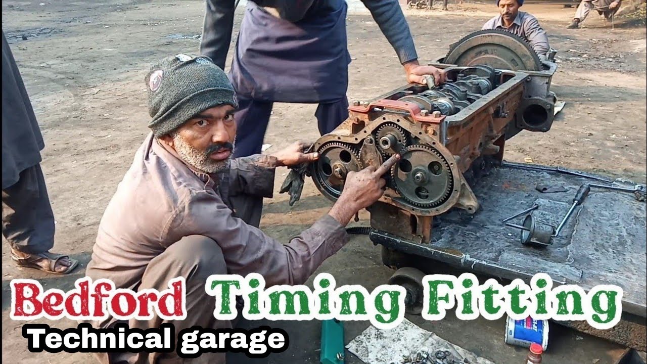 Bedford rakat truck engine timing fitting | Bedford truck engine ki timing kese bnate hai |