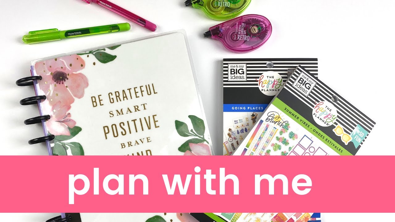 Plan with me in The Happy Planner SUMMER VIBES stickers