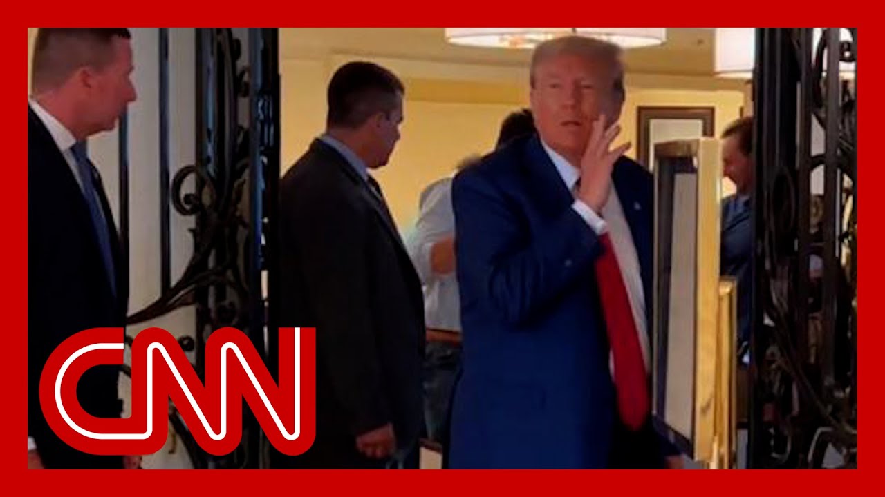Exclusive video shows Trump at his hotel ahead of arraignment