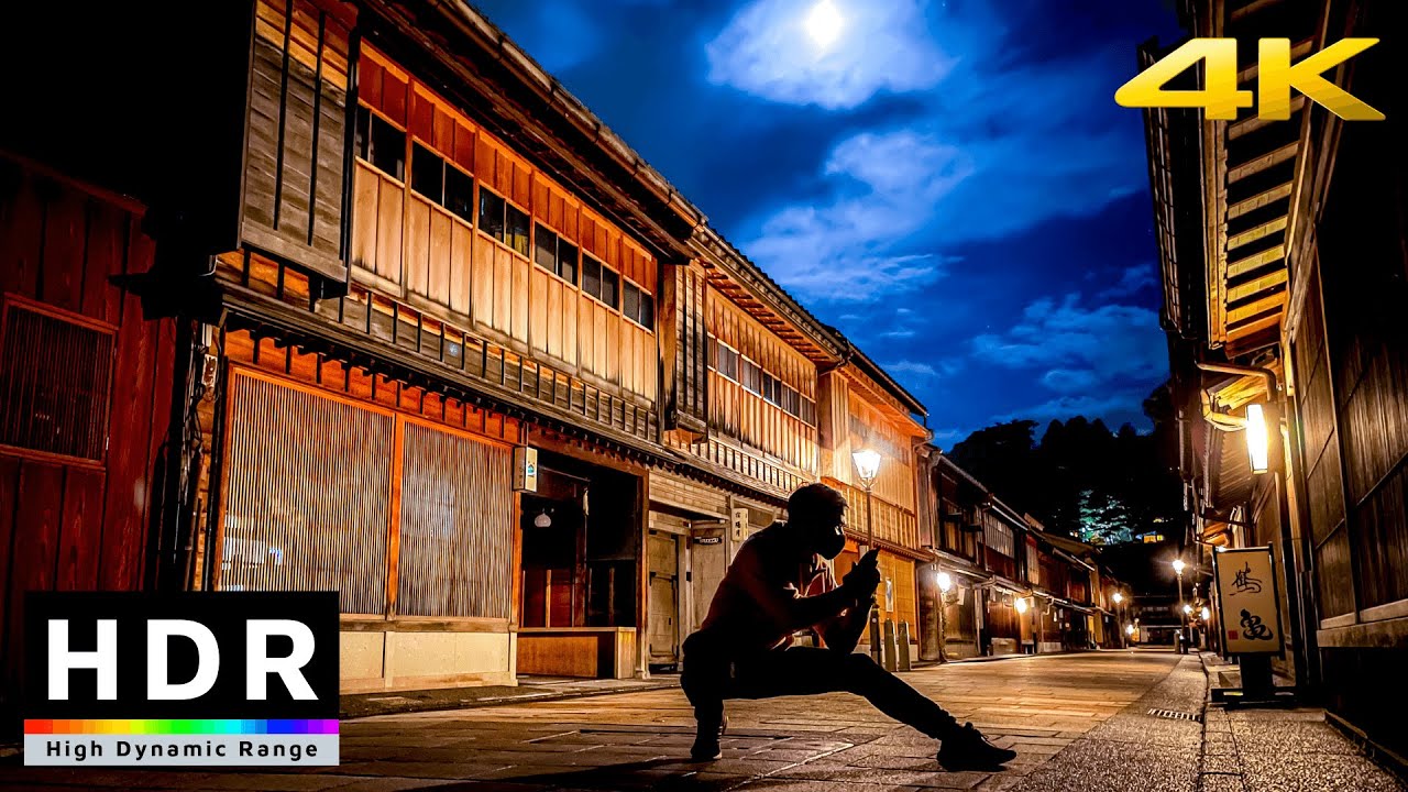 【4K HDR】Walk in Old Japanese Geisha District - Higashi Chayagai Kanazawa